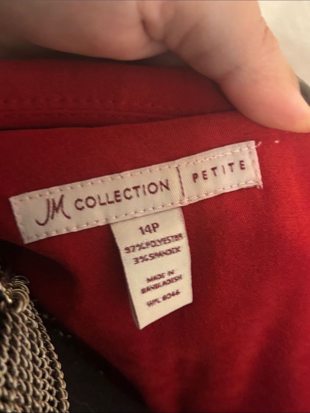 JM Collection Red  Zip-Front Jacket - Picture 6 of 9